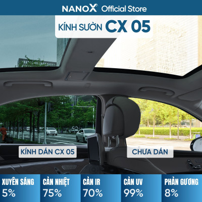 Phim cách nhiệt kính sau/kính hậu ô tô chống nắng nóng, chống UV, chống nhìn trộm NanoX