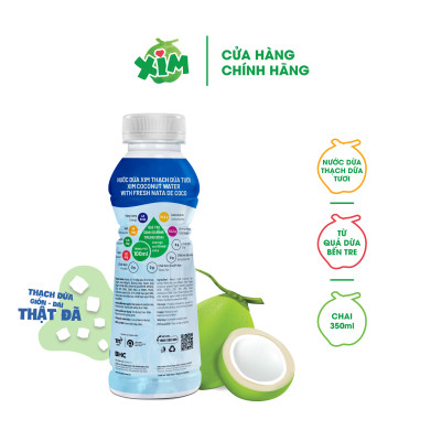 Combo 6 Chai Nước dừa Xim thạch dừa tươi chai PET 350ml