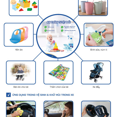 NƯỚC DIỆT KHUẨN ION KIỀM CLEAN SHU! SHU! 180mL TẨY RỬA - DIỆT KHUẨN - KHỬ MÙI không hóa chất từ Nhật Bản