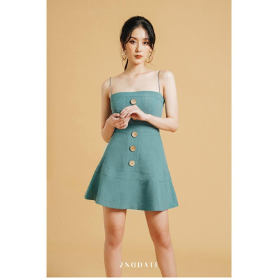 Váy liền 2 dây nữ đũi 2NDDATE DR049