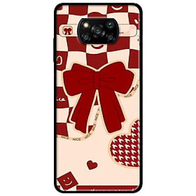 Ốp lưng dành cho Xiaomi Poco X3 mẫu Nơ Đỏ
