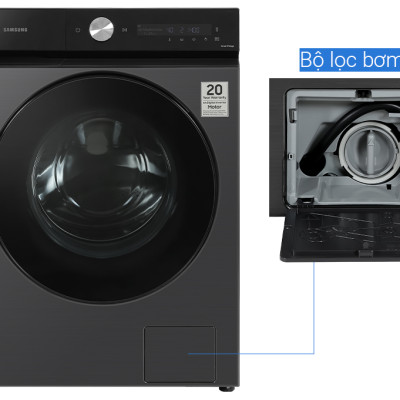 Máy giặt thông minh Samsung Bespoke AI™ với Ngăn giặt xả tự động 14 kg WW14BB944DGBSV - Hàng chính hãng