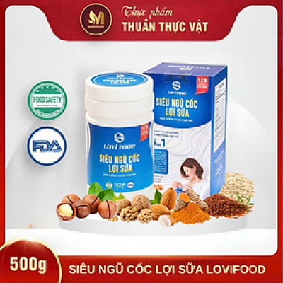 Siêu Ngũ Cốc Lợi Sữa 6IN1 Grainlife Lovifood 500g - Ngũ Cốc Giàu Dinh Dưỡng Kích Sữa Về Nhiều, Hỗ Trợ Nuôi Con Bằng Sữa Mẹ, Thanh Nhiệt, Làm Mát Sữa - Giúp Bé No Lâu, Ngủ Ngon Giấc, Tăng Cân Đều, Phát Triển Toàn Diện, Tăng Sức Đề Kháng