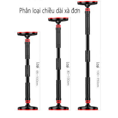 Xà Đơn Treo Tường Gắn Cửa Điều Chỉnh Độ Dài Linh Hoạt ,Mẫu Mới Chất Liệu Thép Không Gỉ Chịu Lực 150kg , Tay Cầm Bọc Đệm PVC Chống Trượt