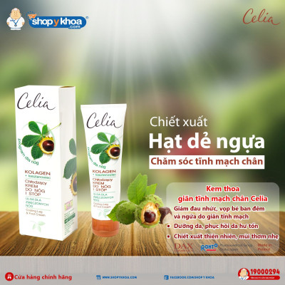 [DATE 12.2027] Kem Thoa Giãn Tĩnh Mạch Chân Celia - dung tích 100ml