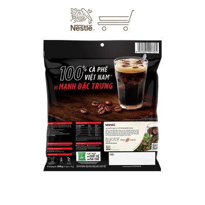 [Tặng ly sứ cao cấp] Cà phê Hòa tan NESCAFÉ CAFÉ VIỆT 35 gói Vị Mạnh đặc trưng