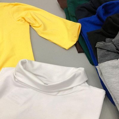 Áo thun cổ lọ nữ chất cotton cao cấp co giãn T17