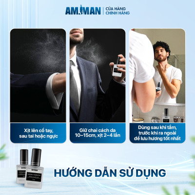 Nước hoa nam AM-MAN lịch lãm, sang trọng, hương thơm cuốn hút phái nữ, công sở, hẹn hò dung tích 10ml/chai
