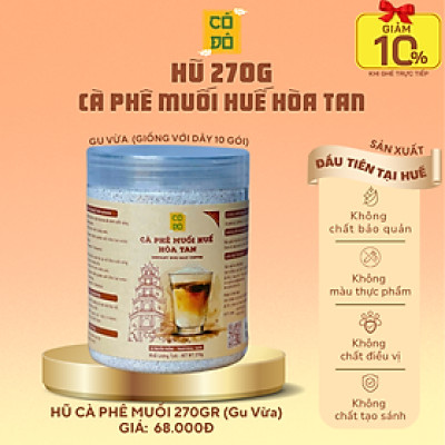 Hũ 270g cà phê muối Huế hoà tan Cố Đô