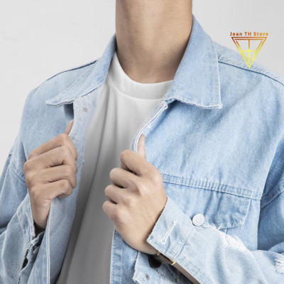 Áo khoác jean nam in hình Enis Tein cá tính