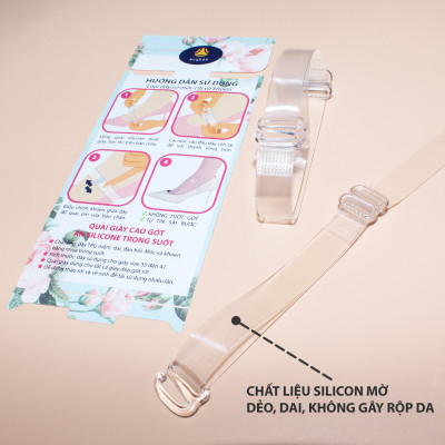 Quai giày ẩn bằng silicone trong suốt dùng mang giày cao gót phiên bản móc cài giúp ôm bàn chân - buybox - BBPK143