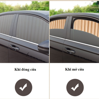 BỘ 4 RÈM VẢI CHE NẮNG CÁNH CỬA THÔNG MINH TRÊN XE HƠI TẶNG KÈM THẺ ĐỖ XE