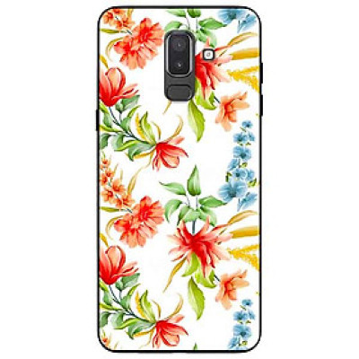 Ốp lưng in cho Samsung J8 2018 Mẫu Cành Hoa Lan Đỏ