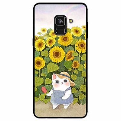 Ốp lưng dành cho Samsung A8 2018 mẫu Mèo Mập Hướng Dương