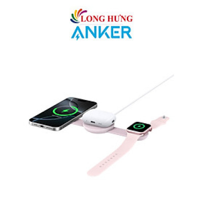 Đế sạc Anker MagGo Wireless UFO 3 in 1 USB-C 15W Foldable B25M8 - Hàng chính hãng