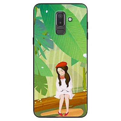 Ốp lưng dành cho Samsung J8 2018 mẫu Cô Gái Mũ Tiêu Đỏ