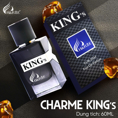 Nước Hoa Nam CHARME KING 60ml Lưu Hương Lâu Nam Tính, Mạnh Mẽ_Nước Hoa Chính Hãng