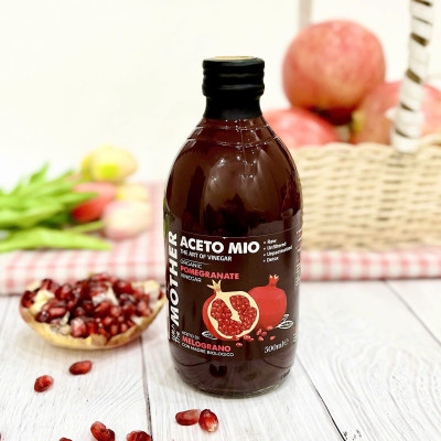 Combo 2 Chai Giấm Lựu Hữu Cơ Aceto Mio (Có Giấm Cái) 500ml, Hỗ Trợ Detox Cơ Thể, Tốt Cho Sức Khỏe