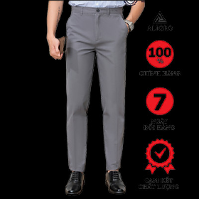 Quần kaki nam công sở màu ghi đậm ALGK058