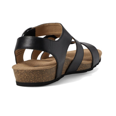 Giày sandal da sức khoẻ nữ Aetrex Lily Black