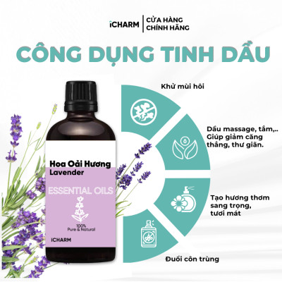 Tinh dầu xông phòng - Tinh dầu thiên nhiên nguyên chất, đuổi muỗi iCHARM