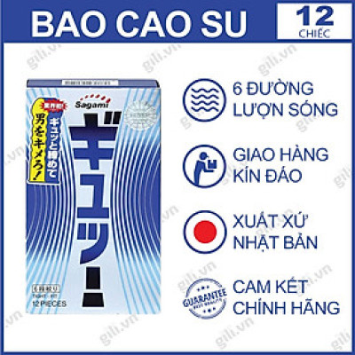 BCS 0.03 mm Sagami Tight Fit (H12) - 6 Lớp Lượn Sóng Ôm Khít - Siêu Mỏng - Truyền Nhiệt Nhanh - Không Mùi Cao Su - Nhập Khẩu Nhật Bản - Che Tên Sản Phẩm 