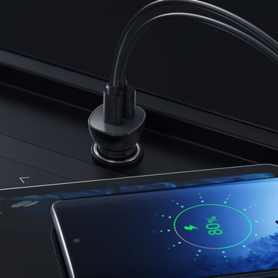 Củ Sạc Điện Thoại Ô Tô 38W CHOETECH TC0005 V2 USB Quick Charge 3.0 18W, Type-C PD 20W - Hàng Chính Hãng