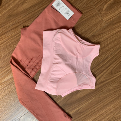 Set Bộ Quần Áo Tập Thể  Thao Nữ Gồm Quần Dài Và Áo Bra