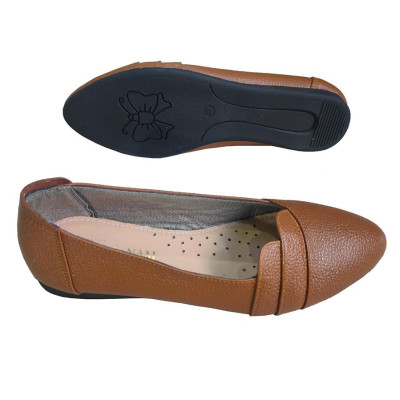 Giày Nữ Búp Bê Đế Bệt HÀ NAM Da Bò Thật Cao Cấp 2cm GBBN2071