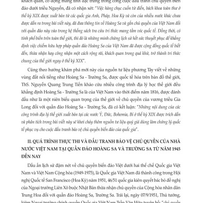 Quá Trình Xác Lập Của Nhà Nước Việt Nam Tại Quần Đảo Hoàng Sa Và Trường Sa