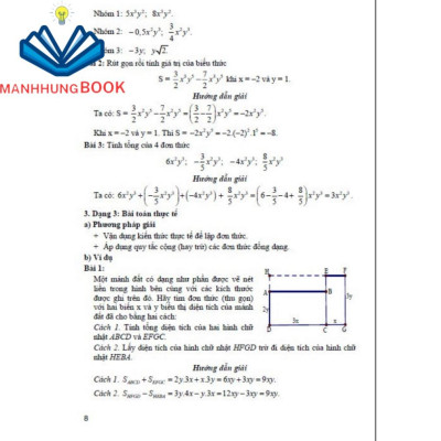 SÁCH - hướng dẫn học & giải các dạng bài tập toán 8 - tập 1 (bám sát sgk kết nối tri thức với cuộc sống)