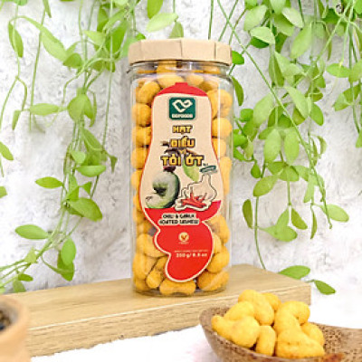 Hạt điều vị tỏi ớt 250g DGfoods/Chili & garlic coated cashew/ HVNCLC, hạt điều bình phước,đặc sản Cần Thơ