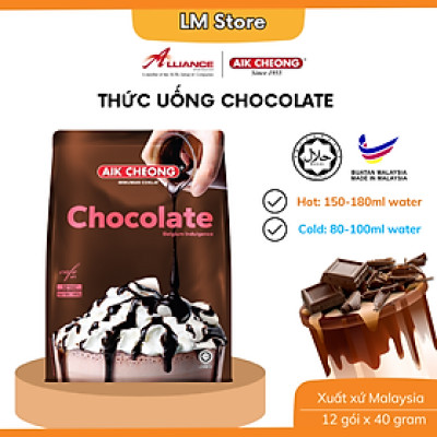 Chocolate Hòa Tan Aik Cheong Chocolate Cafe Art (15 Gói x 40g)