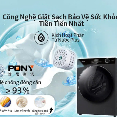 Máy giặt sấy Hisense Inverter Pro 10.5kg WD105M3 giặt thông minh AI, điều khiển từ xa, bảo hành 3 năm - HÀNG CHÍNH HÃNG