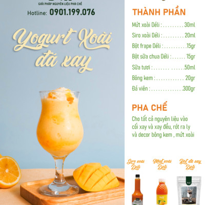 Mứt xoài pha chế Déli - chai 1L