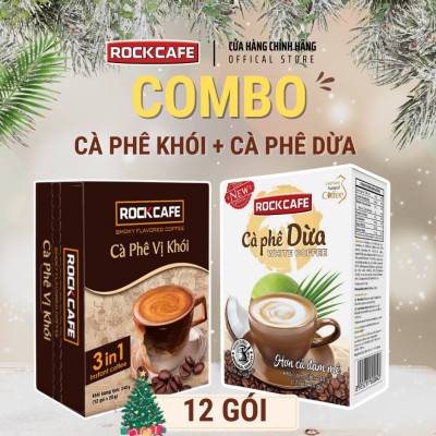 [CB] 2 hộp: Cà phê Dừa + Cà phê Khói (Hộp 12 gói x 20 gram)