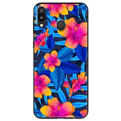 Ốp lưng in cho Samsung M20 Mẫu Hoa Lá Xanh
