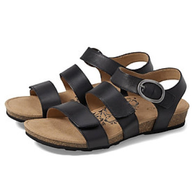 Giày sandal da sức khoẻ nữ Aetrex Lily Black