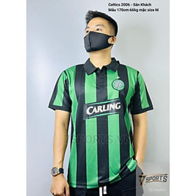 Áo Bóng Đá Retro Celtic 2006 - Sân Khách bản cao cấp vải Cotton Polyester