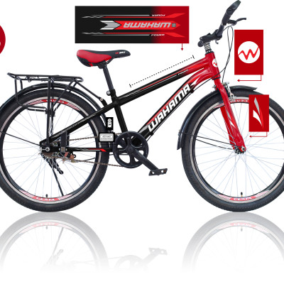 Xe đạp Wahama POWER 24 inch - Phù hợp với người cao từ 1m35 trở lên