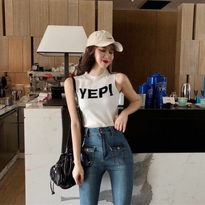 Áo dệt kim nữ không tay phong cách trẻ trung, sành điệu