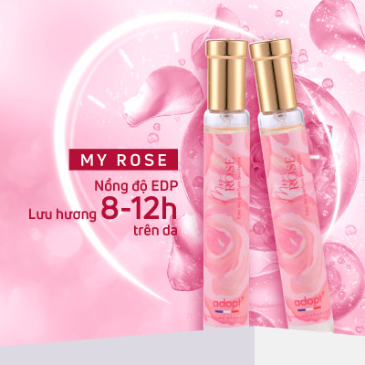 Nước hoa cho nữ,nước hoa thùy tiên cao cấp chính hãng adopt hương hoa hồng cuốn hút My Rose dung tích 30ml