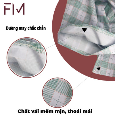 Bộ 4 quần đùi nam, quần short mặc nhà kate caro nhiều màu , mềm mịn  - FORMEN SHOP- FMTT002