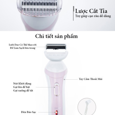 Máy cạo Lông vùngk ín, nhổ lông, lông mày ,lông mặt , lông mũi️ FREE SHIP ️ máy cạo lông tỉa lông đa năng 4 in 1 dành cho phụ nữ việt 