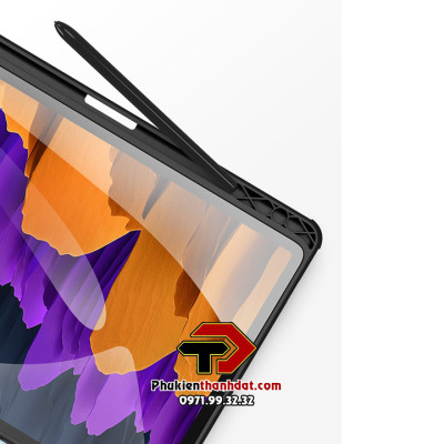 Bao da chống sốc dành cho SamSung Galaxy Tab S7 FE có ngăn đựng bút hiệu Dux Ducis Toby - Hàng nhập khẩu