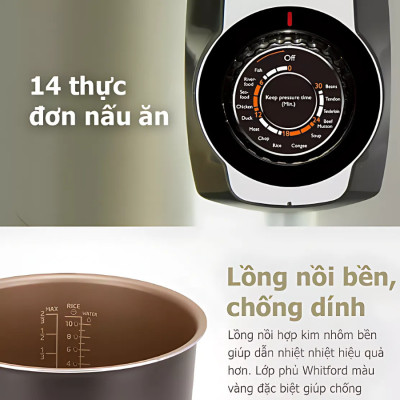 [HÀNG CHÍNH HÃNG] Nồi áp suất cơ Philips HD2103 - 5L - 900W | Hàng Chính Hãng