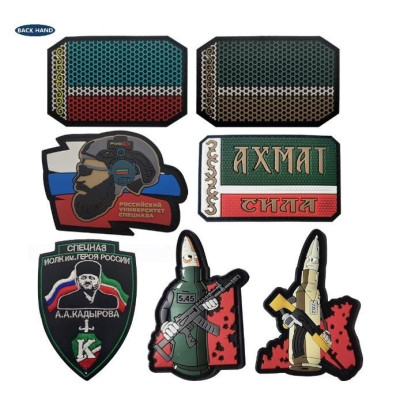 Patch_miếng dán velcro PVC huy hiệu Chechnya_chiến thuật