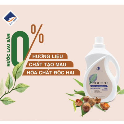 Nước lau sàn đuổi muỗi hữu cơ Bồ Hòn tinh dầu Sả Chanh 2000ml thương hiệu Ecocare