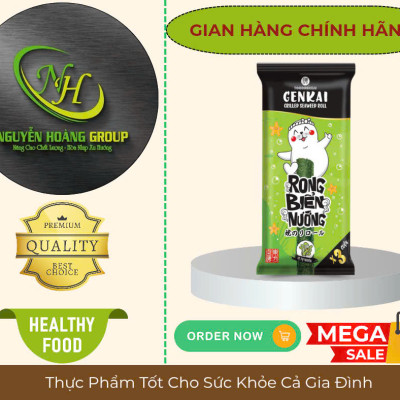 GENKAI - Rong Biển Nướng Cuộn Vị Cay Nóng 10.8g (3.6g × 3 Cuộn)