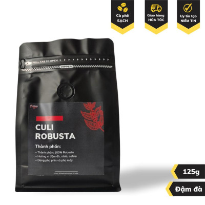 Cà phê pha phin CULI ROBUSTA 250g cafe nguyên chất hương vị đắng đậm đà nhiều cafein dành cho dân ghiền cà phê mạnh